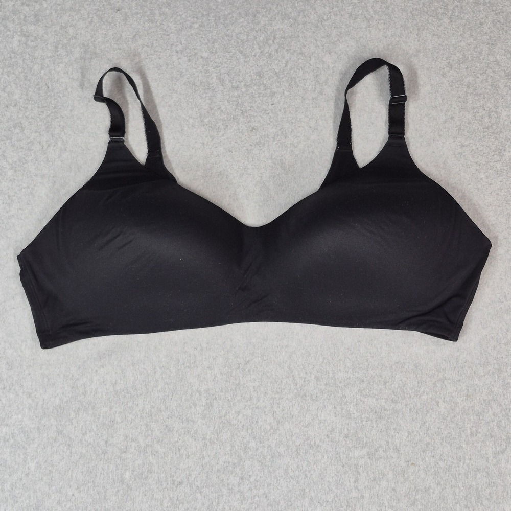 Torrid Women Bra 44DD Black T Shirt Wireless Strap Adjustable